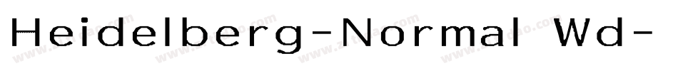 Heidelberg-Normal Wd字体转换